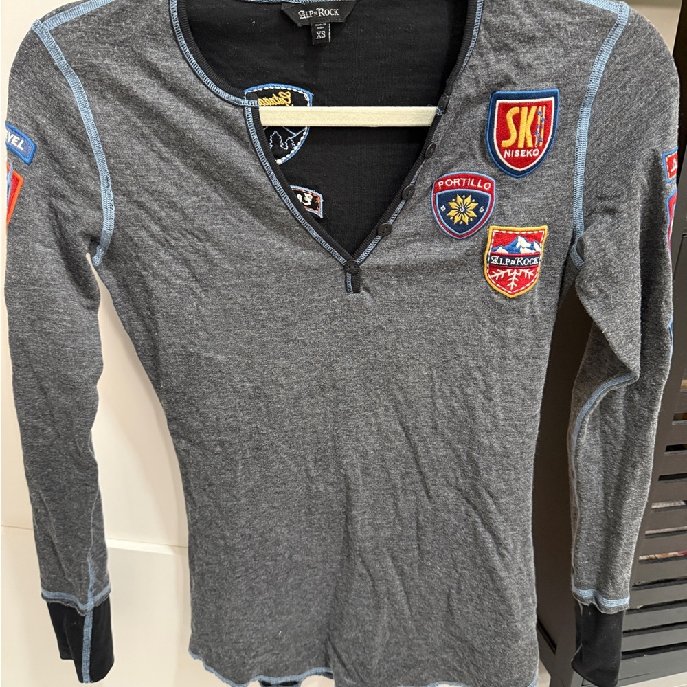 Alp N Rock Charcoal Long Sleeve with Patches